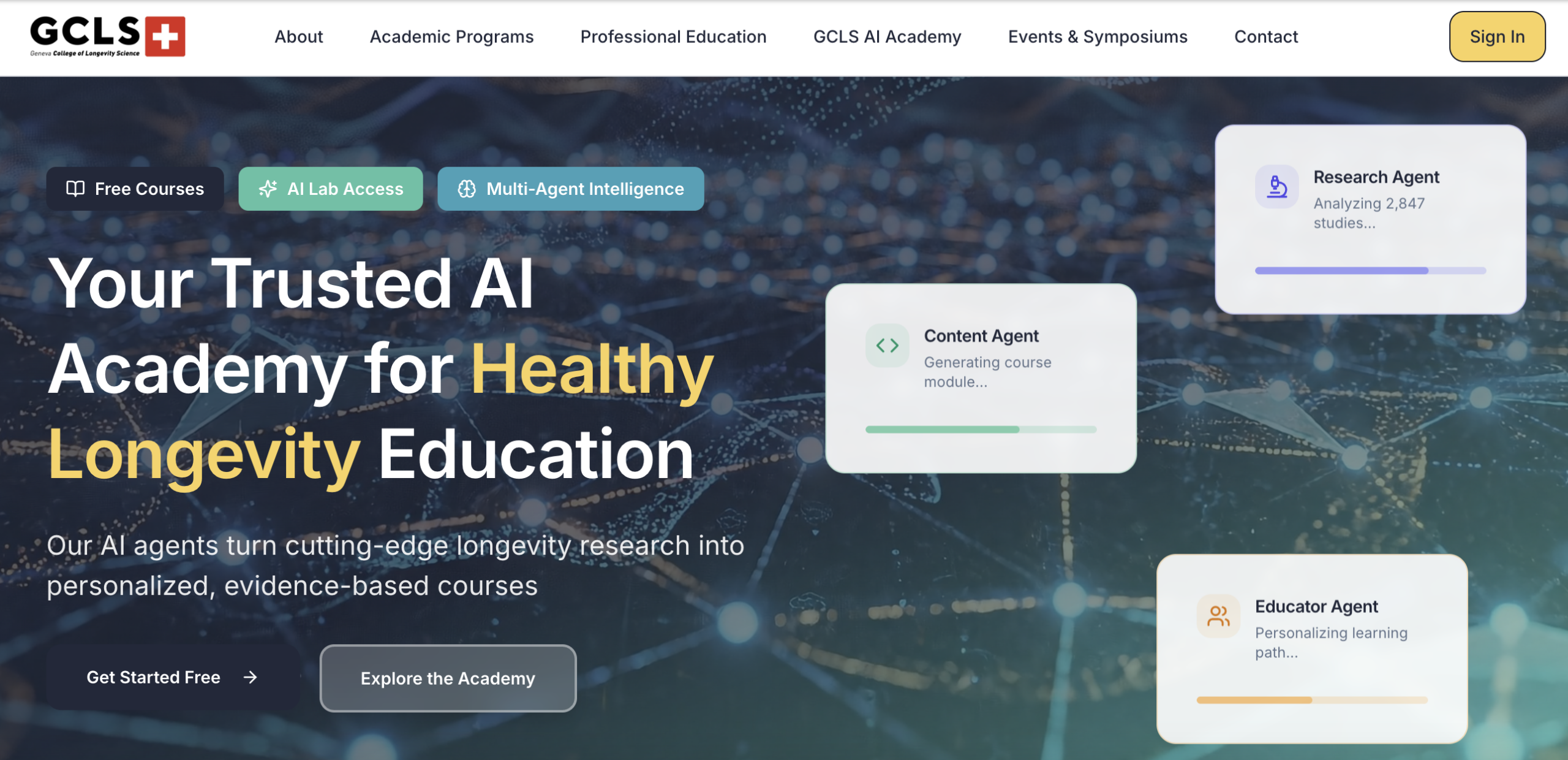 Geneva College of Longevity Science and DrVibe.ai Launch GCLS AI Academy