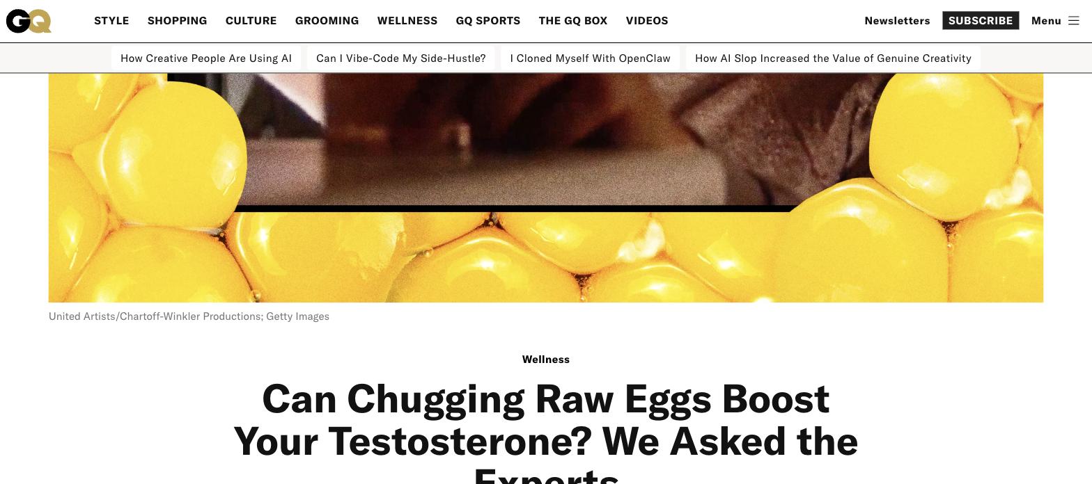 Can Chugging Raw Eggs Boost Your Testosterone? We Asked the Experts